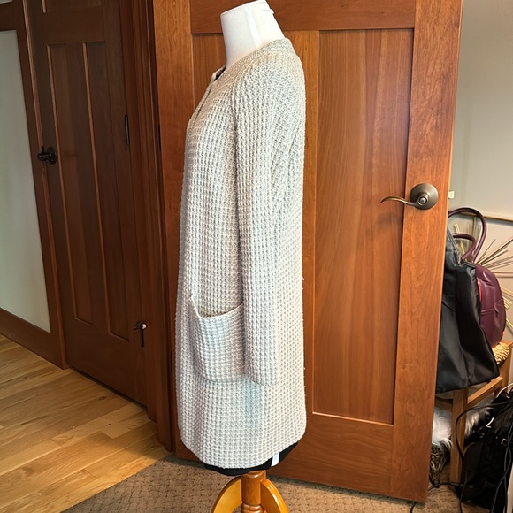 Madewell Wafflestitch Sweater Coat Cardigan Long w/ 2 Pockets XXS - Picture 9 of 10